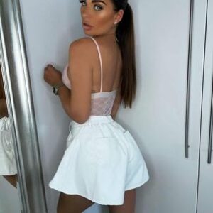 Brie PU flared shorts