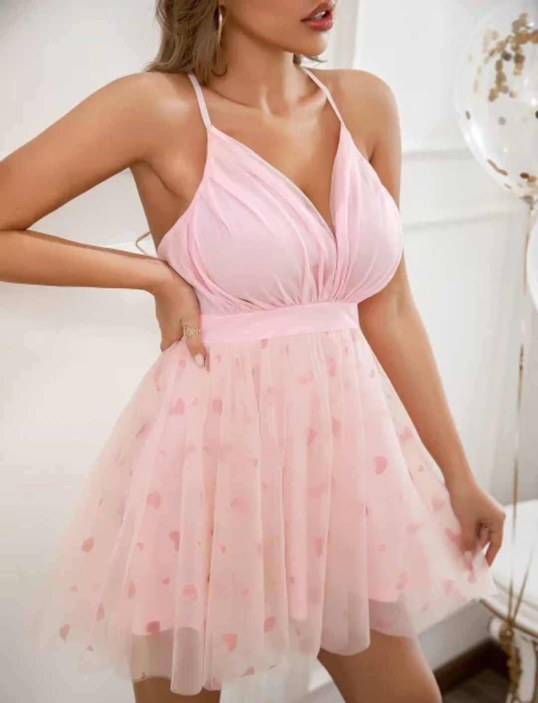 Sweet love Mesh Skater Dress - Image 3