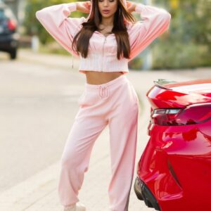 Sophia Diamante Lounge Set Pink