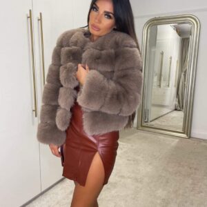 Luna Faux Fur Coat – Mocha