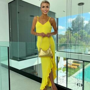 Larisa Backless Ruched Maxi Dress