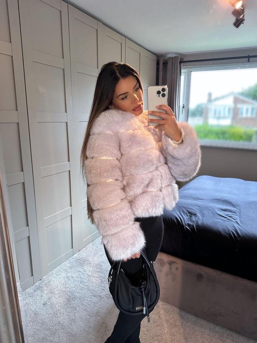 Luna Faux Fur Coat - Silver Fox