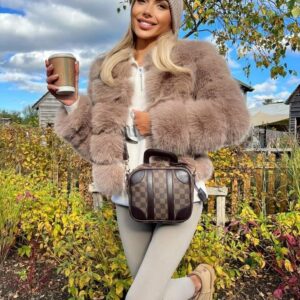 Luna Faux Fur Coat - Mocha