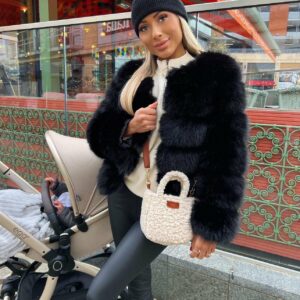 Luna Faux Fur Coat - Black